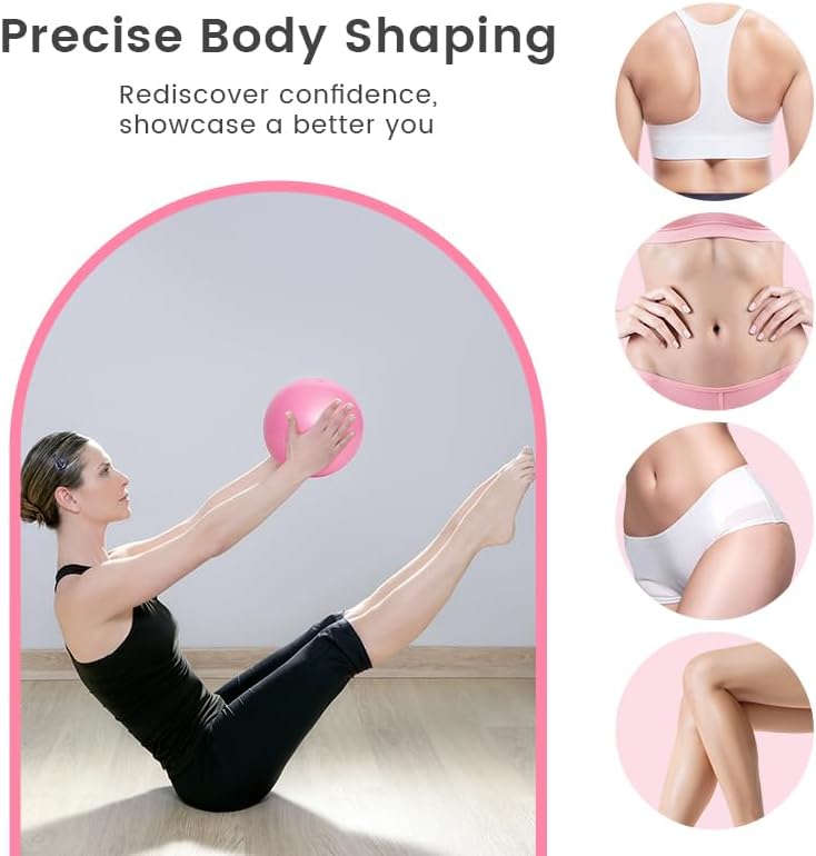 Miniatura 7 de Home Pilates Essentials Kit para mujer, con 5 bandas de resistencia, kit de pilates círculo mágico para tonificar el hogar, incluye pelota de yoga,