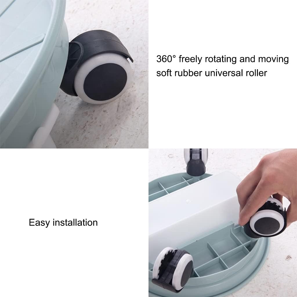 Flower Pot Mover Dolly Balcony Round Flower Pot Tray with Universal Rollers Thickened Plastic Pallet Rack with Drip Tray Load-Bearing 50kg-100kg (Color : A Size : 30cm) (A 27cm)