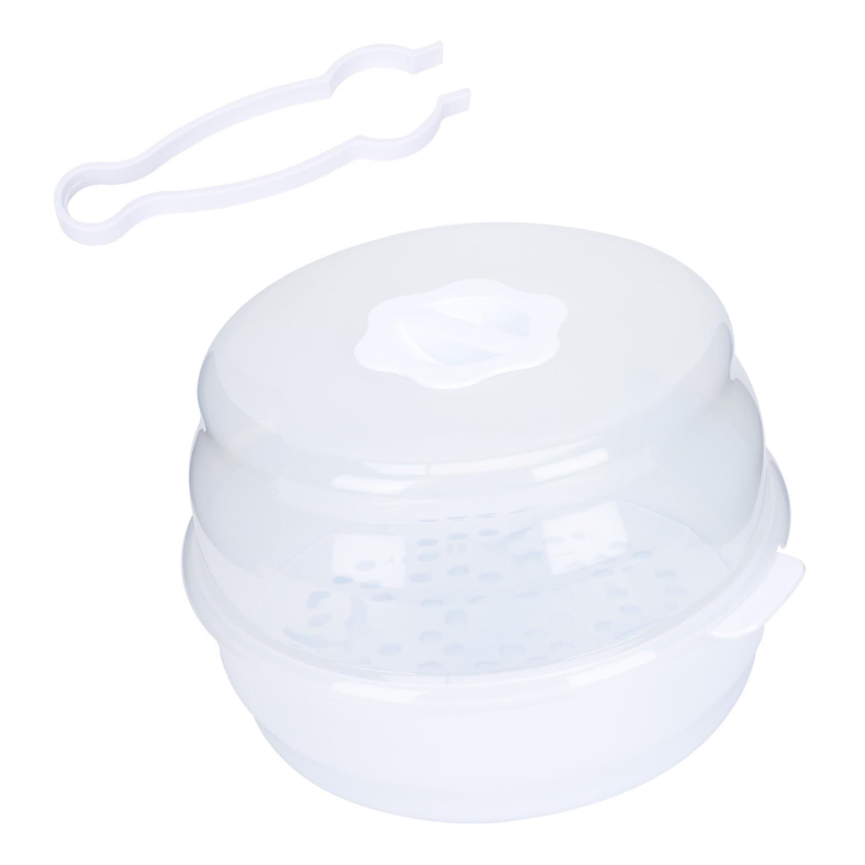 GALPADA Caja Esterilizadora Para Biberones Portátil Para Ñiño, Material Abs Resistente, Compatible Microondas, Almacenamiento Higiénico De Vajilla y Accesorios, Color Blanco, Uso Doméstico