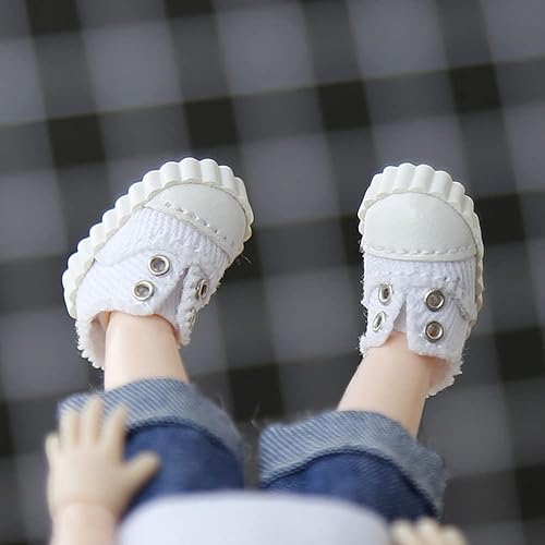 Zapatos de muñeca Zapatos de lona de moda para Ob11, GSC, 112 BJD, Body9 Accesorios de muñeca (blanco) Zapatos de muñeca Zapatos de lona de moda para Ob11, GSC, 112 BJD, Body9 Accesorios de muñeca (blanco)