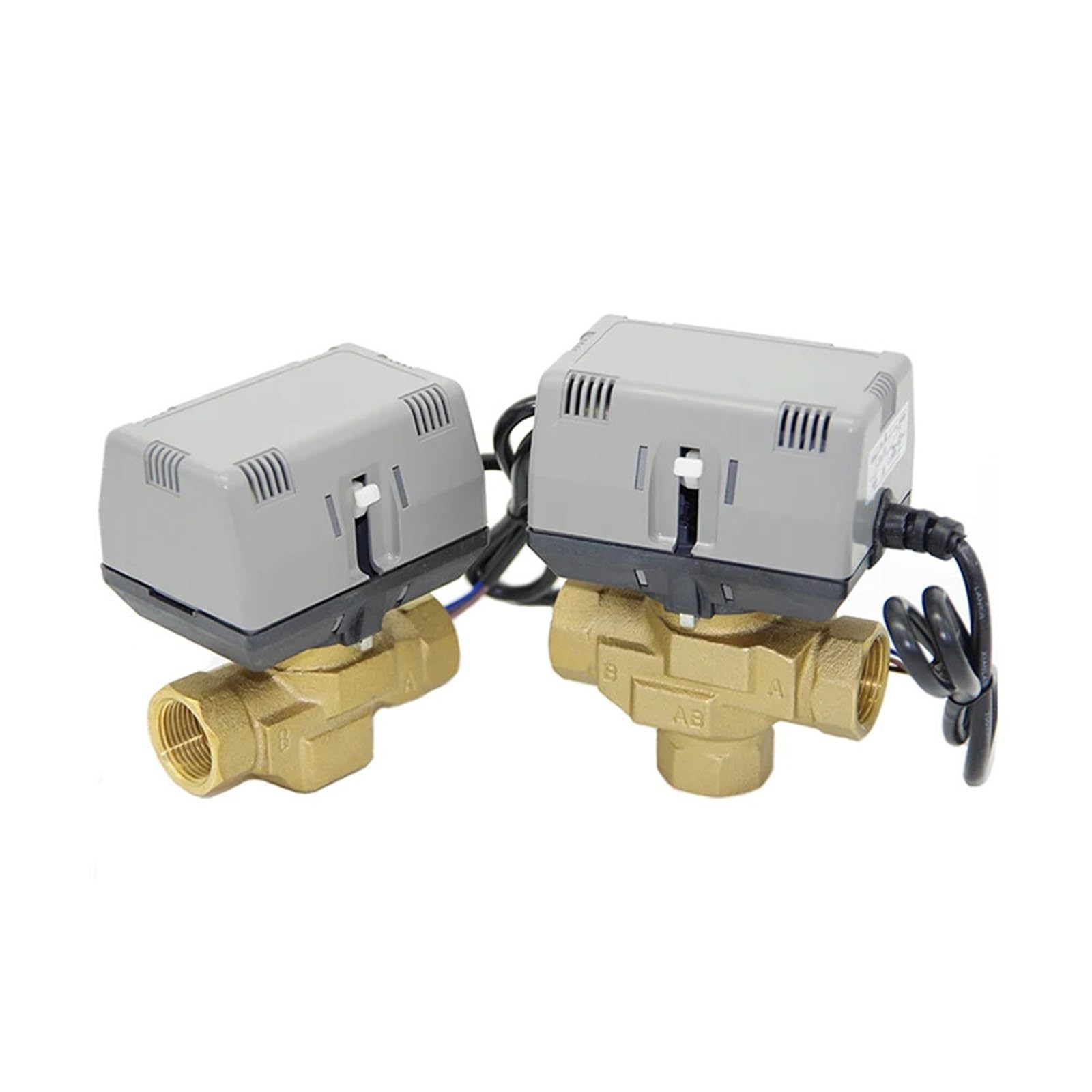 1/2" 3/4" 1" Motorized Two Way Three Way Brass VC6013/4013 DN15 DN20 DN25 Fan Coil HVAC AC220V(Vc6013-ac220v-two Way,1 Inch)