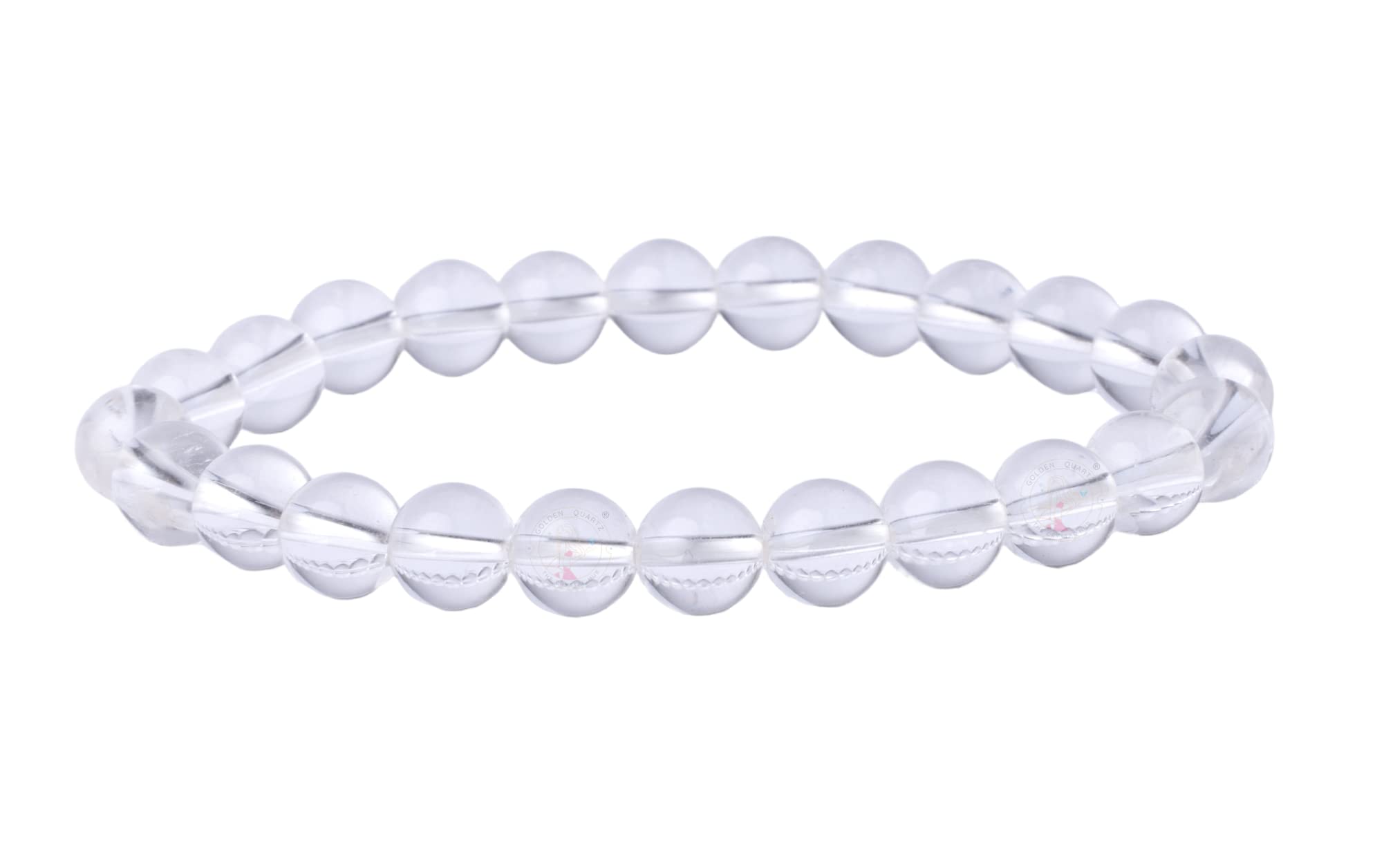 Golden Quartz - The Crystal Hub - Clear Quartz Bracelet Natural Clear Crystal Bracelet Sphatik Bracelet for clarity and peace of mind (8MM) (B09YCZ59VL) Amazon Price History, Amazon Price Tracker