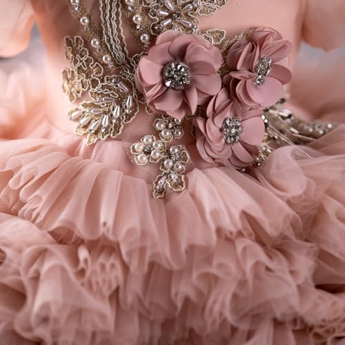 Pageant Dresses for Girls Sequin Nail Bead Round Neck Lotus Leaf Sleeve Sequin Sheer Front Back Long Short Group3