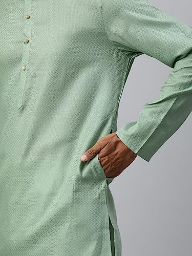 Image of Manthan Men's Cotton Solid Traditional Kurta Set