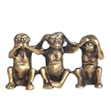 TEAMWILL Small Brass Metal Statue Ornament Animal Figurines Figurine House Decoration 1PC (Monkey (1PC)