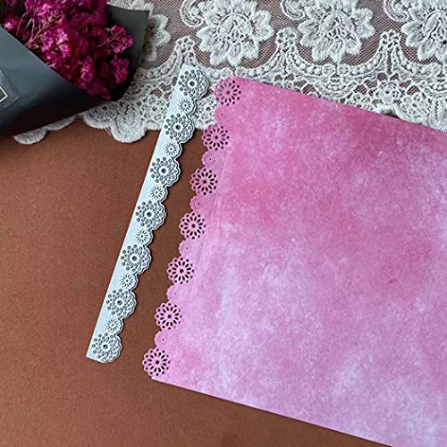 ZbFwmx Metal Cutting Dies 7 Vintage Lace Borders Edge Embossing Stencil Die Cuts for Card Making DIY Scrapbook Album Decoration (7 Lace Edge)