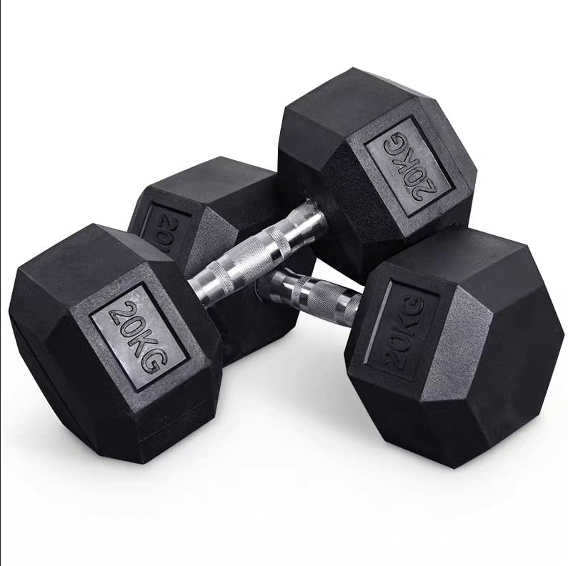 Generico Manubri Palestra Coppia Esagonali da 2,5KG A 50KG Casa Home Gym Bodybuilding Bilanciere Pesi Peso Fisso…