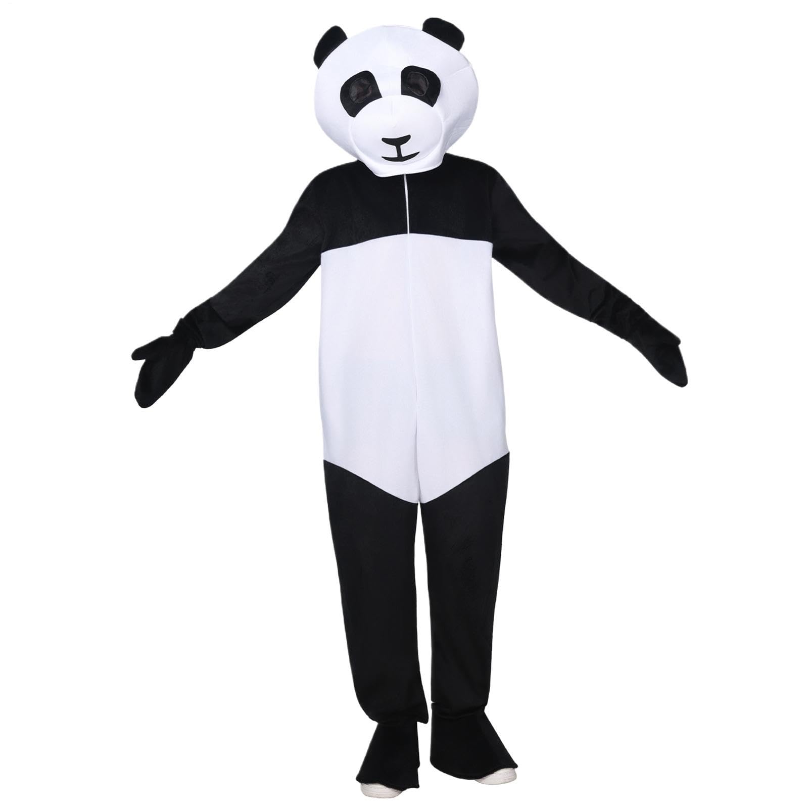Costume Da Animale Per Adulti Body Per Halloween, Recitazione E Giochi Di | Con Cappuccio A Forma Di Testa Da Panda Per Donne E Uomini Tra Per Le Feste Di Compleanno, Scuola, Club