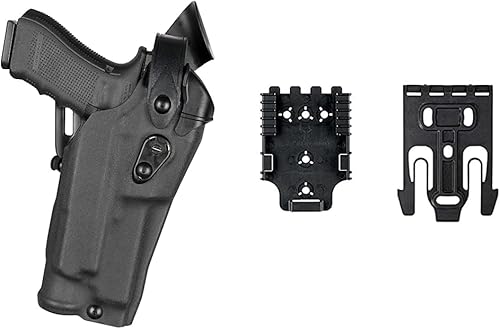 Safariland 6360RDS - Funda de retención de nivel tres, compatible con vista de punto rojo, STX negro liso, diestro, compatible con Glock 1923