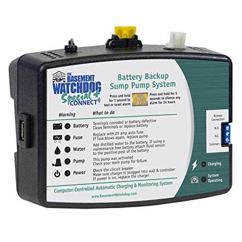 The Basement Watchdog Model Bwsp 2,600 Gph At 0 Ft. And 1,850 Gph At 10 Ft. Special Connect Battery Backup Sump Pump System With Wifi Capable 24 Hour A Day Monitoring Controller #TOP2
