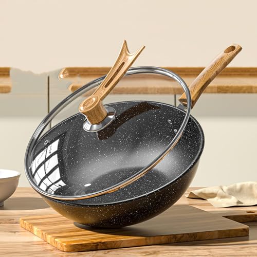 Wok de piedra médica negro 30 cm sin tapa miniatura 6