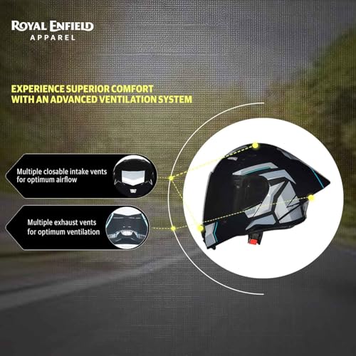 Image of Royal Enfield Stealth MOD TECHBOX Modular Helmet | Certification: ISI & DOT | Shell Construction: High Impact Grade ABS & Fiberglass Composite | Weight: 1200 + /-50 | Grey L