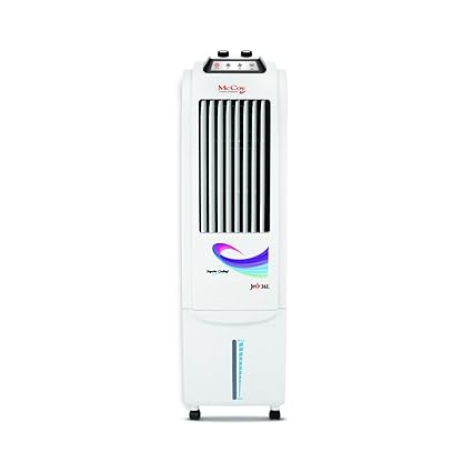 McCoy Jet 36L 36 Ltrs Honey Comb Tower Air Cooler Without Remote Control (White/Black)