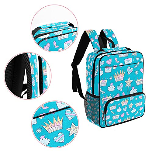 Sac à dos ordinateur portable au motif couronne mignon et moderne - 4
