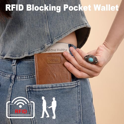 Image of Montana West X Wrangler Small Wallet Women Slim Thin Wallets Card Cases Money Organizer Minimalist Pocket Wallet with RFID Lining
