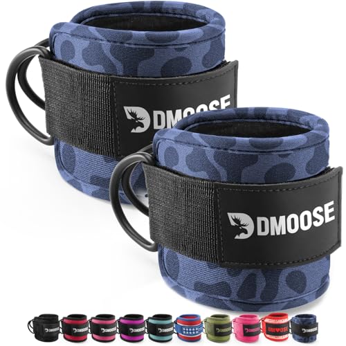 Image of DMoose Ankle Strap for Cable Machine - One Size Fit with Premium Padding, Workout Kickback Ankle Cuffs, Ankle Bands for Working Out, Booty Workouts, Leg Extension, Hip Abductors & Lower Body Exercises