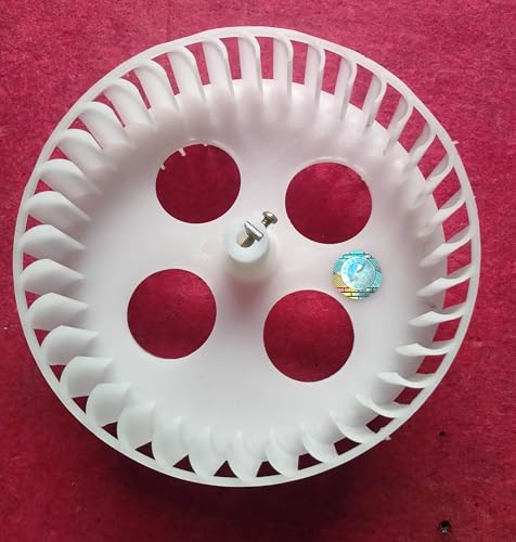Image of Blower for Tower Fan Length:3.5 inch Round with:8 inch White Colour Hole Dia:10mm