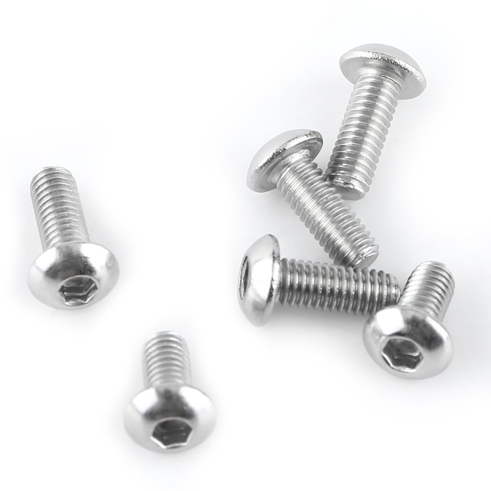 340pcs M3 Stainless Steel Screws and Nuts, Button Head Hex Socket Screw Bolt Nut Assortment Kit, Silver - Image 3