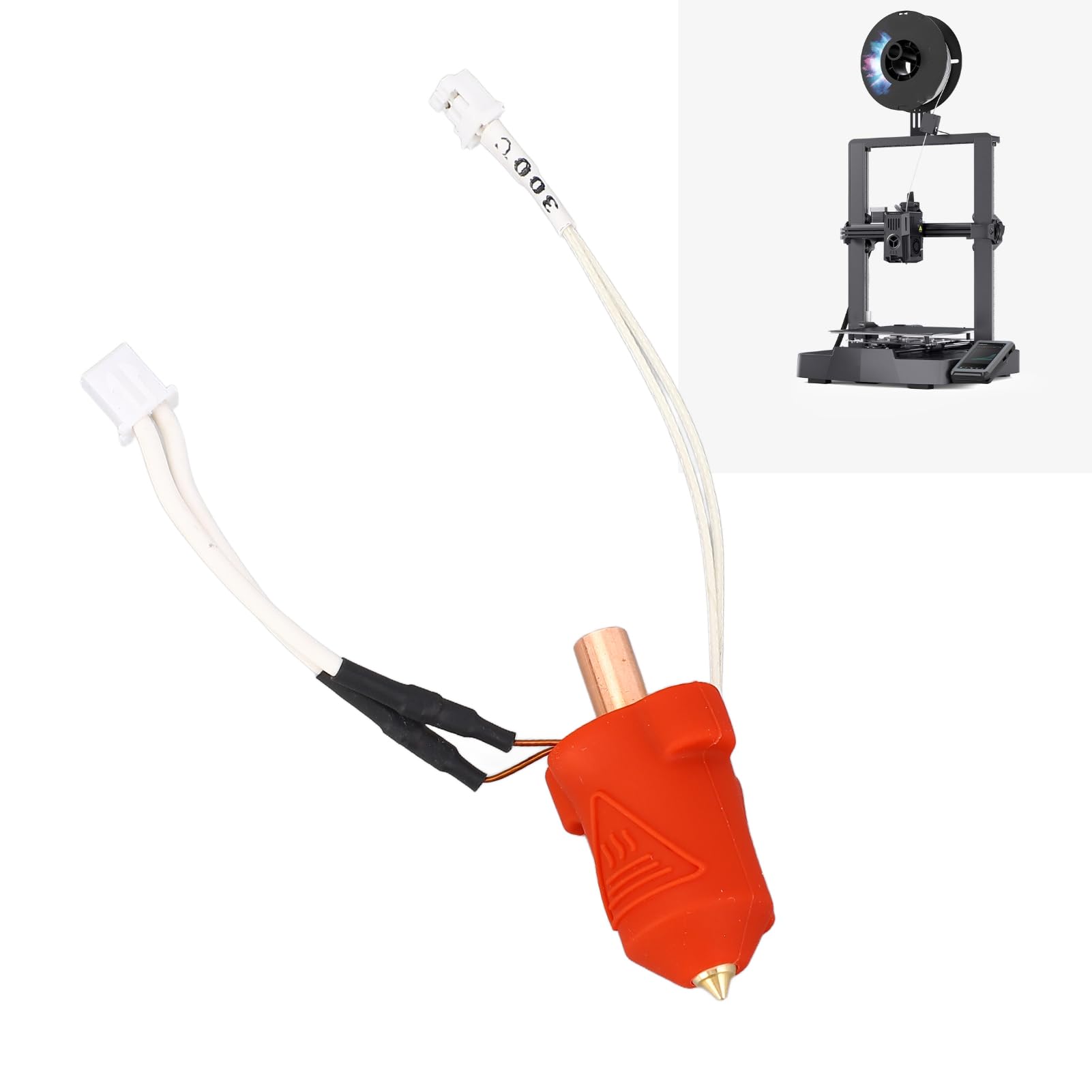 Ender 3 V3 KE Ceramic Hotend Kit, 60 W Wysokotemperaturowy Blok Grzewczy Zamienny, Całkowicie Metalowy, Wysokoprzewodzący, Gorący Koniec Wytłaczarki, Akcesoria do Drukarek 3D