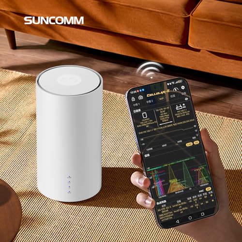 Image of Suncomm 5G Sim Router Unlocked | All Network Sim Support | WiFi-6 NR SA /NSA | Qualcomm SDX65 Dual-Band 2.4G /5Ghz Volte /VoNR /Band Lock /Cell Lock /VPN /Openwrt /Firewall | Plug & Play