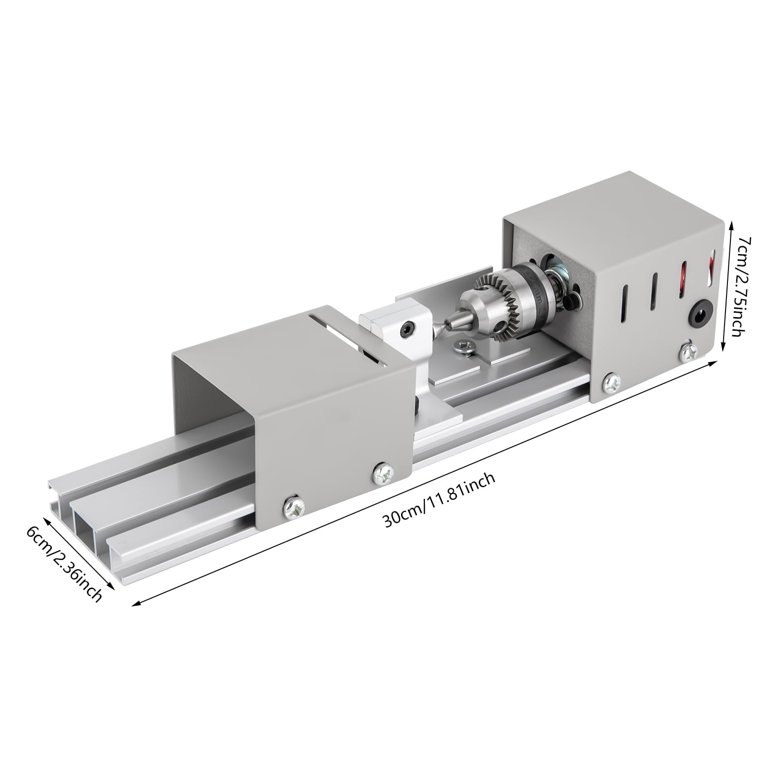 Holz-Drehmaschine mit 220V auf DC12-24V Spannungswandler, 7 Geschwindigkeiten Einstellbar, 6 Klingen, 96W 4000-9000rpm Mini DIY Fräsen Werkzeug, Perlen Holzbearbeitung,Poliermaschine, Drehbank