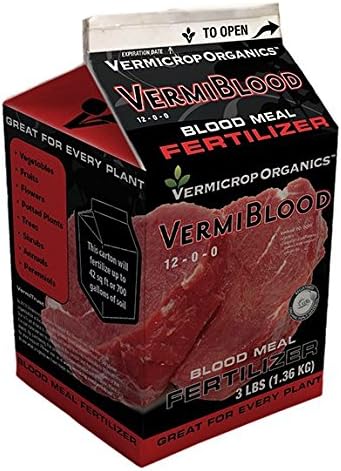 Vermicrop VermiBlood Blood Meal Fertilizer 3 lb (4/Cs)