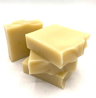 Natural & Handmade Shampoo Bar Soap Set of 4 Bars 400 Gram - 4 x Shampooings En Barre Naturel Fait A La Main (4x100g) - Natural Scent, Fragrance Free