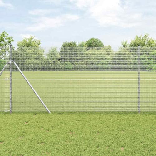 Modernes Stahlzaun-Paneel 1,4 x 10 m fuer Garteneinzaeunung Terrassenbegrenzung