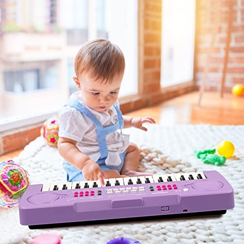 Raimy Kids Keyboard Piano, 37 Keys Portable Piano Early Learning Educational Electronic Music Keyboard Instrument Toys For 3 4 5 6 7 8 Year Old Boys And Girls (Purple) #TOP6