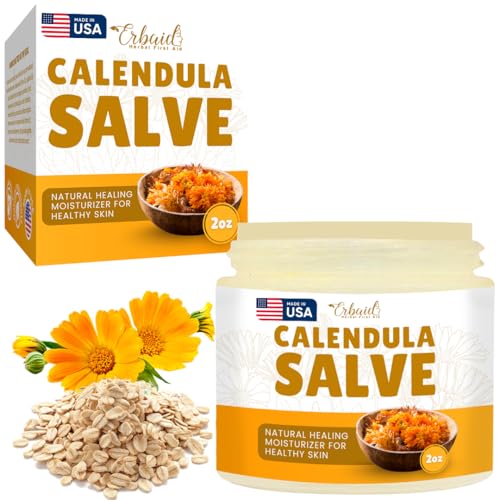 Calendula Ointment Calendula Cream & Natural Calendula Salve Repair Ointment for Itch Relief & Dry Skin Herbal Care for Cuts Burns Bug Bites Diaper Rash & Tattoo Care Gentle for Babies