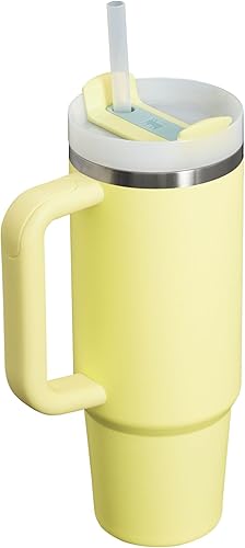 Vista 2 de Stanley Quencher H2.0-Vaso de acero inoxidable con asa, pajilla y tapa FlowState giratoria de 3 posiciones aislamiento térmico, sin BPA apto
