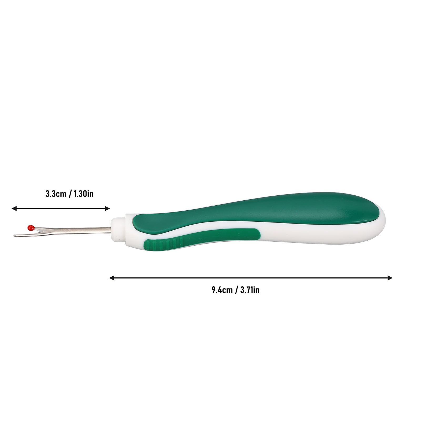 Seam Ripper with Ergonomic Silicone Handle, Colorful Labor Saving Stitch Remover Thread Unpicker for Sewing Crafting Removing Embroidery Hems and Seams (Green)