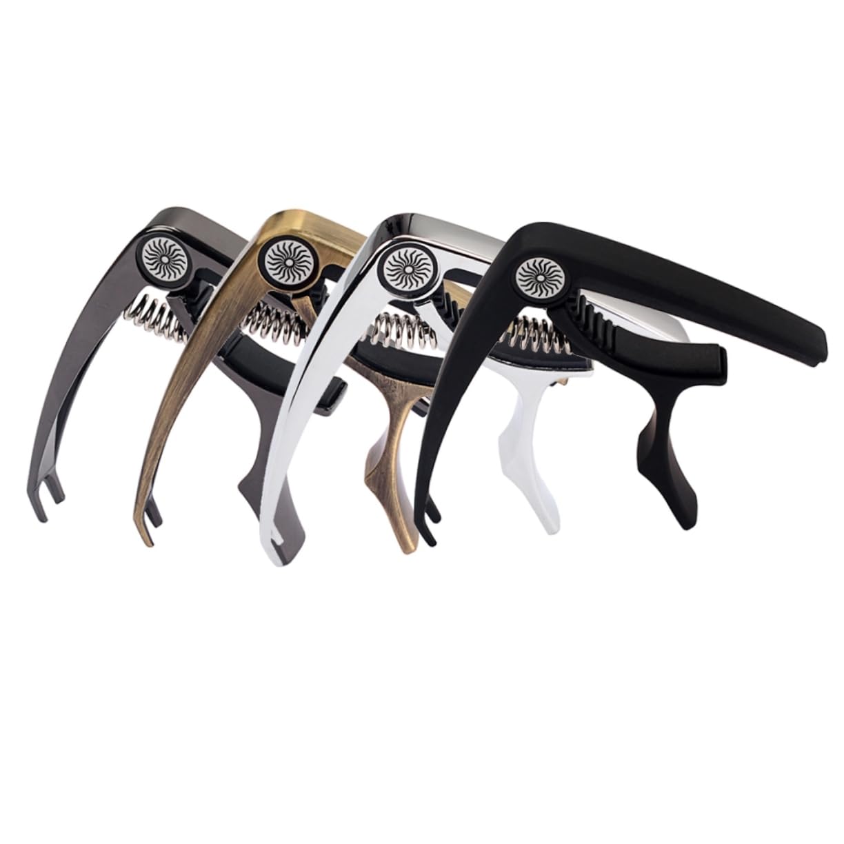TOYANDONA 3pezzi Capotasto Chitarra Elettrica e Acustica Con Accordatore Clip Strumento Per Chitarra Ukulele Banjo e Mandolino Nero Opaco