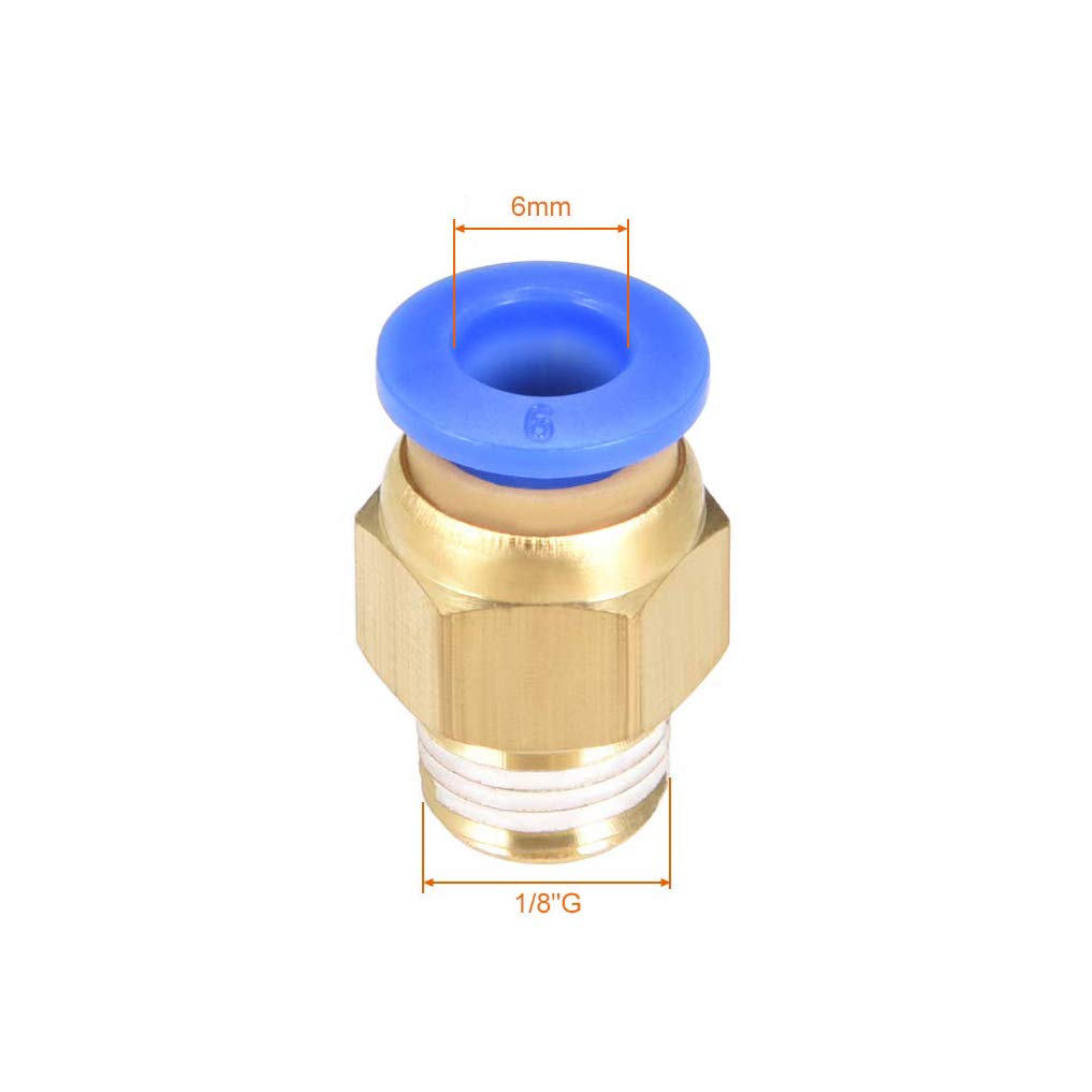 Bwintech 10 Pezzi Tubo Da 6 Mm A 1/8 Filettatura BSP Maschio Dritto E Bwintech 10 Pezzi Tubo Da 6 Mm A 1/8 Filettatura BSP Maschio Dritto E