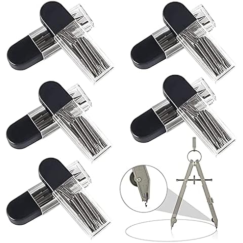 Pack of 100 2B Compass Replacement Leads, Compass Leads, 2 mm Diameter, Compass Replacement Leads 2 cm Long Leads for Mathematical Drawing Production Cover