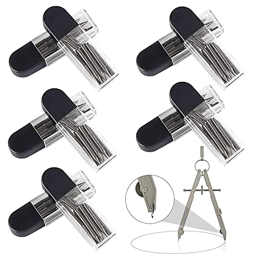 100 Stück 2B Zirkelersatzminen Zirkel Ersatzminen, Zirkelminen 2mm Durchmesser, Zirkel Ersatzminen 2cm Lang Minen für mathematische Zeichnungserstellung Cover
