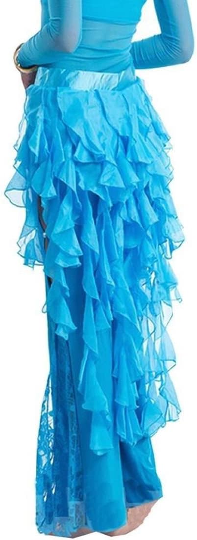 Wuchieal Women's Belly Dance Hip Scarf Belt Skirt Latin Dance Belt Performance Tassel Wave Skirt