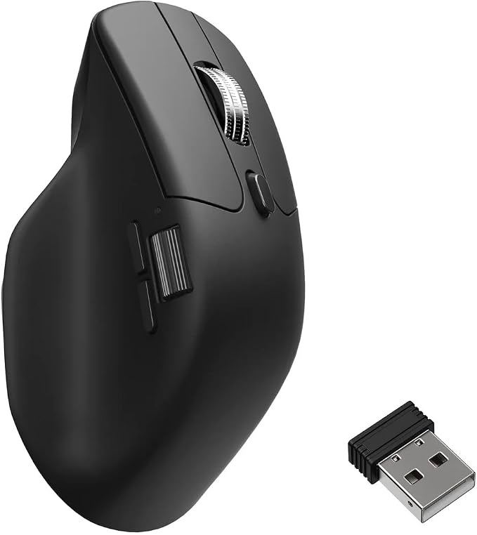 Keychron M6 8000 Hz Wireless Bluetooth 2.4 GHz/Wired Mouse, Lightweight Programmable PixArt 3950 Sensor