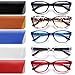 COJWIS 5 Pack Reading Glasses for Women Men Blue Light Blocking Computer Readers with Spring Hinge Anti Eye Strain Eyewear (5 MIX, 1.25, diopters)