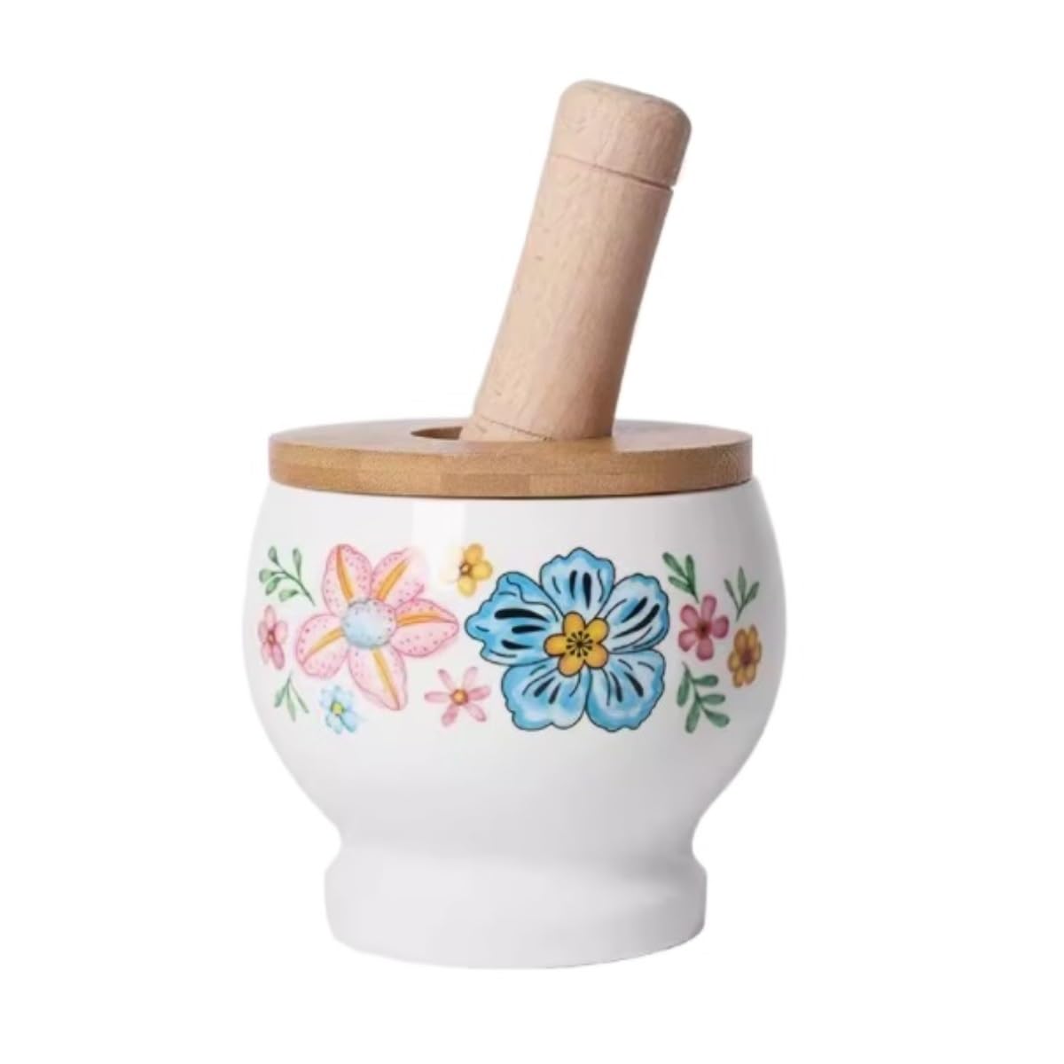 Set Mortaio con Pestello Aglio e Noci Pestello for Aglio in Ceramica, Mortaio in Pietra, Barattolo for Frantumazione Domestica, Set da Cucina Macina Spezie Manuale