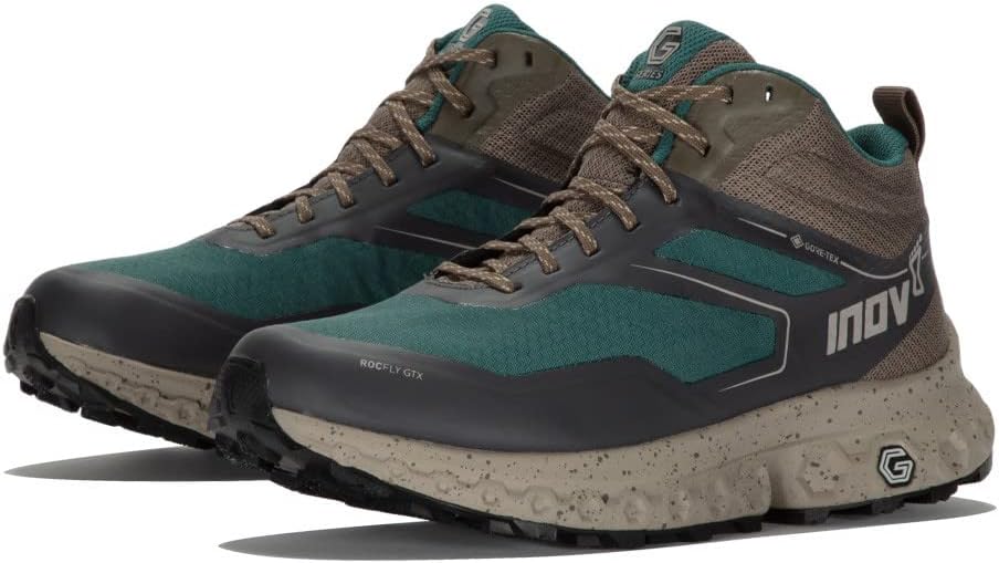 INOV8 RocFly G 390 GORE-TEX Men's Cushioned Hiking Boots - Pine/Slate/Taupe - 8.5 Standard