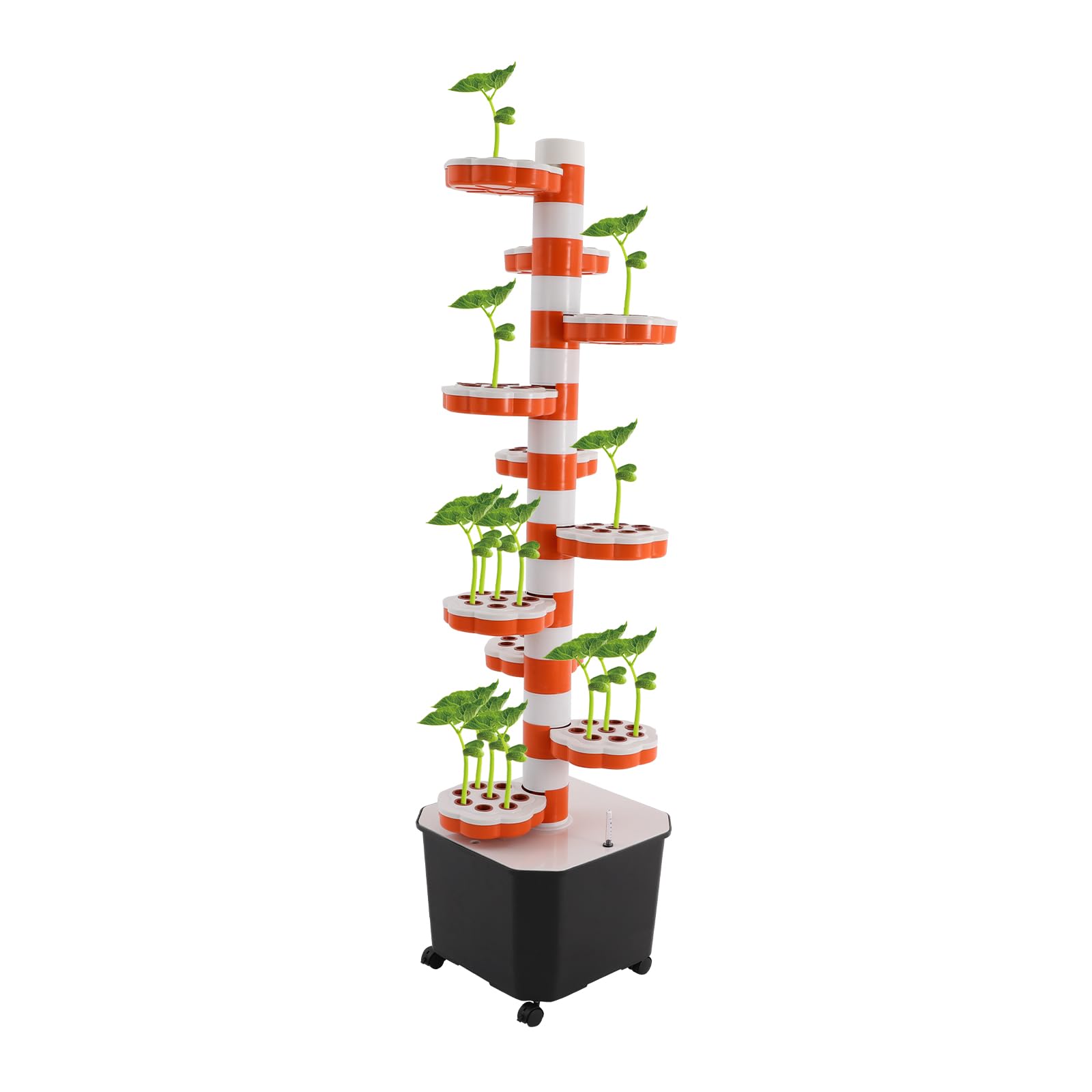 Système de culture hydroponique avec pompe, minuterie, 10 couches et 80 trous, tour de croissance hydroponique, pour la maison, le commerce et les botaniques