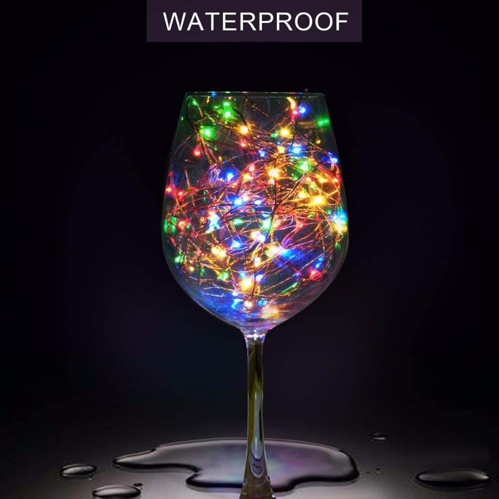Garten Lichter, Fee Lichter, LED-Lichterkette Silberdraht Fee warmweiße Girlande Zuhause Weihnachten Hochzeitsfeier Dekoration Angetrieben durch Batteriebatterie USB 5/10m (Color : G, Size : 5 Meter)