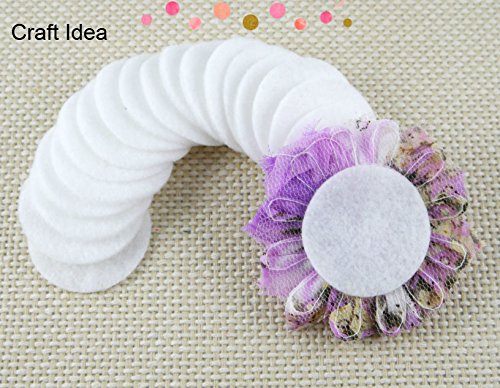 Image of YYCRAFT 1.5 inch White Hard Wool Felt Circles for Craft Project (200pcs 1.5 inch (35mm))