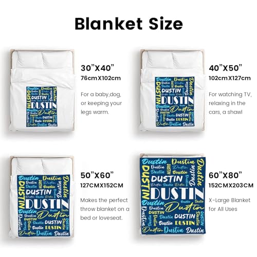 Personalized Blankets for Kids with Names Customized Blankets with Name for Adult Custom Blanket Gift for Birthday Christmas Valentines Day Gift