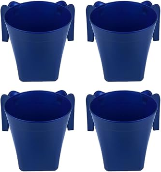 YBM Home Square Plastic Wash Cup, long-lasting, for Ritual hand washing, 1332MBlue-4
