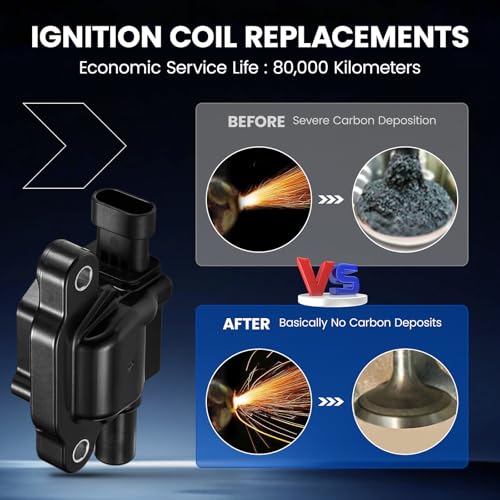 Image of UF413 Ignition Coil - Misfire Fix for Chevy Silverado 1500 Avalanche Tahoe Suburban Yukon Sierra Escalade Grand Prix G8 H3 5.3L 6.0L V8 - Replace 12570616 12611424 (8PCS)