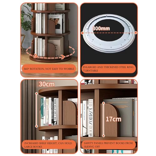 Estantería giratoria tipo torre y estantería de pie de 3 4 5 niveles 7