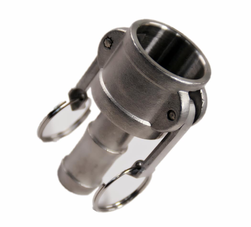 Złącze do węża ogrodowego, Szybkozłącze typu C ze stali nierdzewnej, 4-punktowe, do rur i węży, zatrzaskowe, 1/2" 2"(1-1/2")