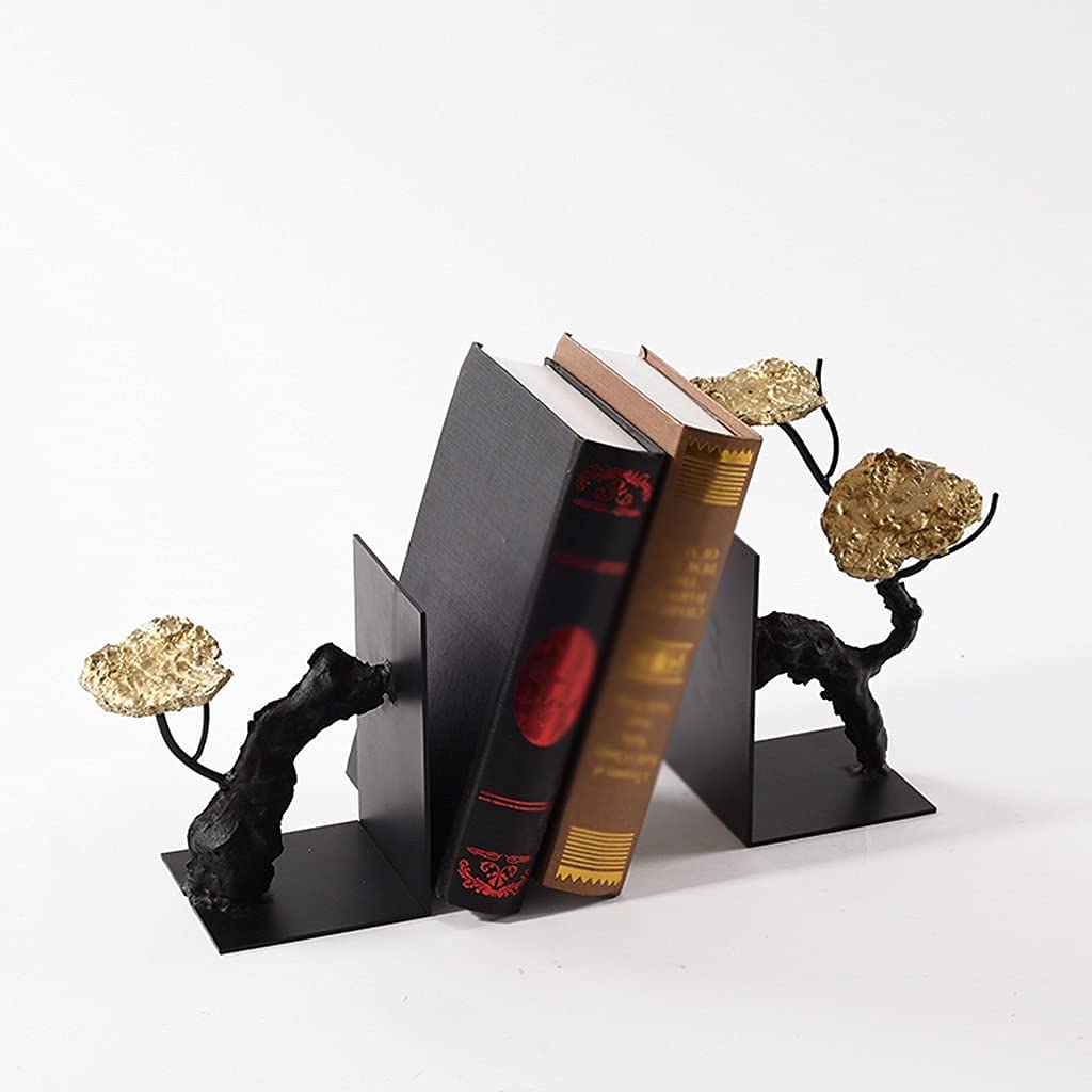 Fermalibri in stile cinese a forma di loto, fermalibri in ferro anti-movimento per ospitare libri pesanti, ornamenti per ufficio, soggiorno, supporti per libri per scaffali